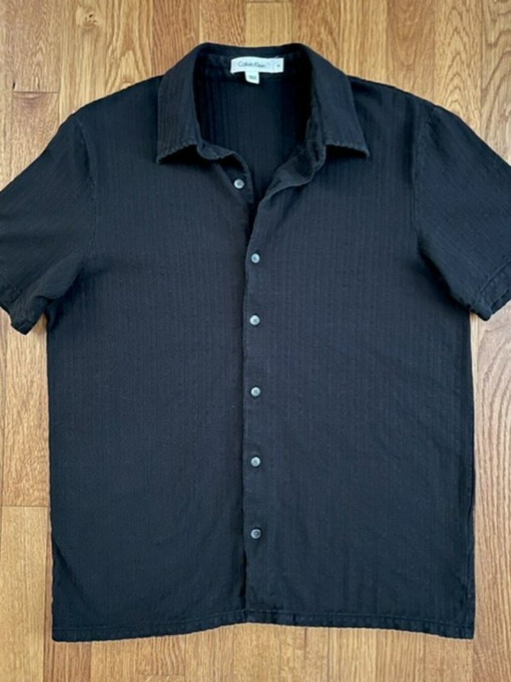 Calvin Klein Men’s Black Short Sleeve Button Shirt (M)